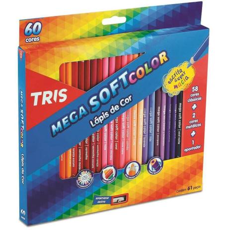 Lápis De Cor Triangular 60 Cores 1 Apontador Mega Soft Color Tris - Summit é boa?