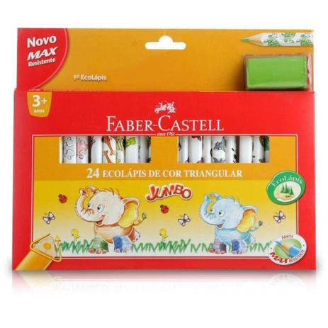 Lápis de Cor Triangular Jumbo 24 Cores Faber Castell é ruim? Lápis de Cor Triangular Jumbo 24 Cores Faber Castell é boa?