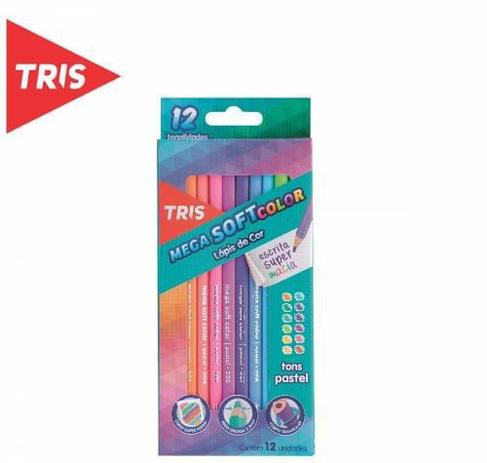 Lápis De Cor Tris Mega Soft Tons Pastel 12 Cores - Summit Menor preço em Lápis De Cor Tris Mega Soft Tons Pastel 12 Cores - Summit
