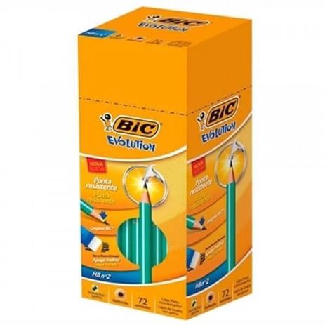 Lápis Evolution Preto N2 Redondo com Borracha (Emb. contém 72un.) - BIC Menor preço em Lápis Evolution Preto N2 Redondo com Borracha (Emb. contém 72un.) - BIC
