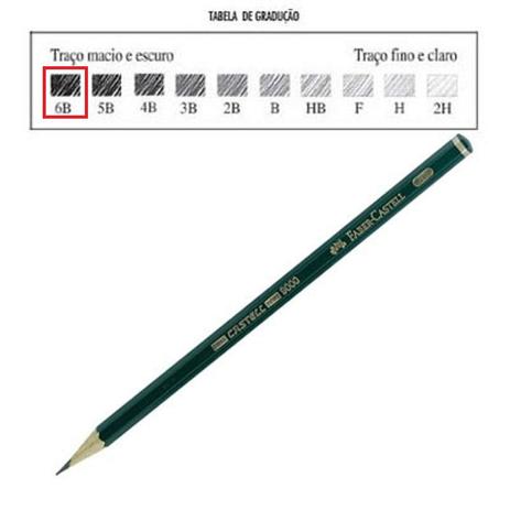 Lápis grafite faber castell 9000 6b Menor preço em Lápis grafite faber castell 9000 6b