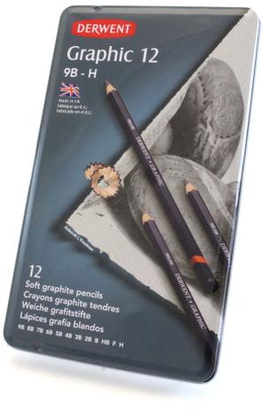 Lápis Grafite Graduado Graphic Pencils Estojo com 12 Unidades 9B à H Ref.34215 Derwent Menor preço em Lápis Grafite Graduado Graphic Pencils Estojo com 12 Unidades 9B à H Ref.34215 Derwent