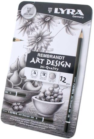 Lápis Grafite Graduado Rembrandt Art Design Estojo com 12 Unidades 6B-4H Ref.1111120 Lyra Menor preço em Lápis Grafite Graduado Rembrandt Art Design Estojo com 12 Unidades 6B-4H Ref.1111120 Lyra