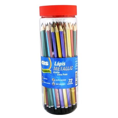 Lápis Preto Metallic - C/72 - Cis Menor preço em Lápis Preto Metallic - C/72 - Cis