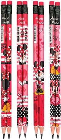 Lapis Preto Sextavado Decorado Minnie HB NAO2 C/BORRACHA Molin Menor preço em Lapis Preto Sextavado Decorado Minnie HB NAO2 C/BORRACHA Molin