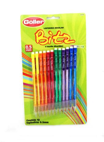 Lapiseira 0,5 mm escolar Bitz coloridas 12 unidades - Produto nacional Menor preço em Lapiseira 0,5 mm escolar Bitz coloridas 12 unidades - Produto nacional