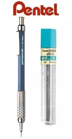 Lapiseira Pentel Graphgear 500 0,7mm Original + 1 Tubo de Grafite 2B Pentel Menor preço em Lapiseira Pentel Graphgear 500 0,7mm Original + 1 Tubo de Grafite 2B Pentel
