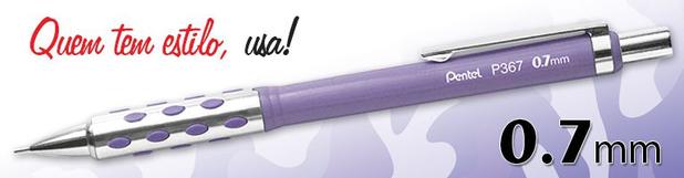 Lapiseira Pentel P367 0.7 Lilás Menor preço em Lapiseira Pentel P367 0.7 Lilás
