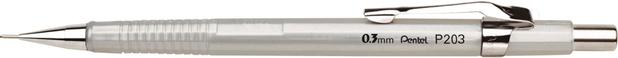 Lapiseira Pentel Sharp - P200 0.3 mm Prata SM/P203-Z Menor preço em Lapiseira Pentel Sharp - P200 0.3 mm Prata SM/P203-Z