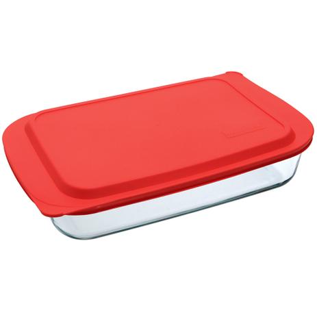 Lasanheira de Vidro Média com Tampa Plástica Marinex Santa Marina Menor preço em Lasanheira de Vidro Média com Tampa Plástica Marinex Santa Marina