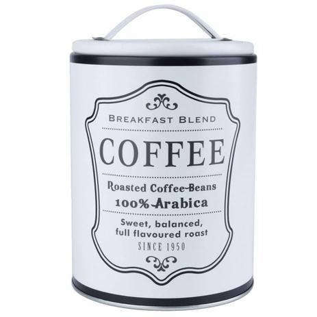 Lata de Metal Frame Coffee Branca Decorativa Urban Menor preço em Lata de Metal Frame Coffee Branca Decorativa Urban