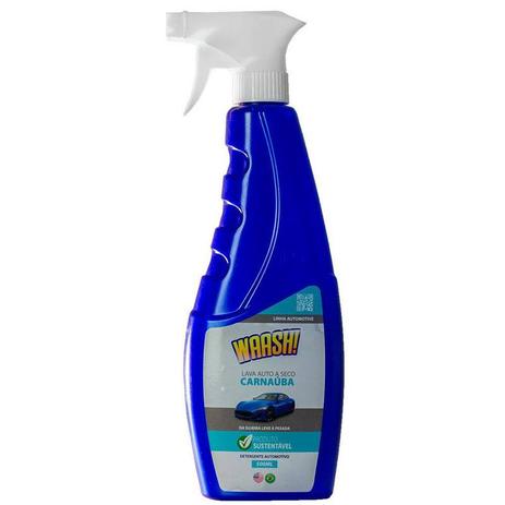 Lava Auto Seco Carnaúba Detergente Shampoo Automotivo 500ml - Waash Menor preço em Lava Auto Seco Carnaúba Detergente Shampoo Automotivo 500ml - Waash