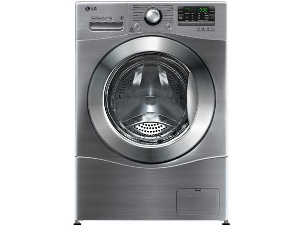 Lava e Seca LG WD1485AT7 8,5kg Inox - Água Quente com 14 Programas de Lavagem