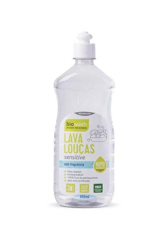 Lava Louças Detergente Sensitive Natural sem Fragrância 650ml BioWash Menor preço em Lava Louças Detergente Sensitive Natural sem Fragrância 650ml BioWash