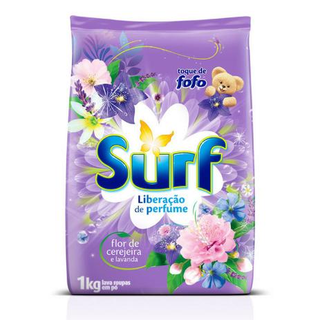 Lava roupa em pó SURF Flor de cerejeira e lavanda 1Kilo - Unilever Menor preço em Lava roupa em pó SURF Flor de cerejeira e lavanda 1Kilo - Unilever