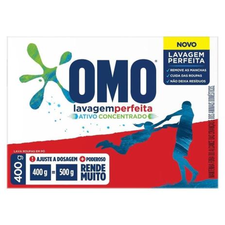 Lava-Roupas em Pó Omo Lavagem Perfeita 400g Menor preço em Lava-Roupas em Pó Omo Lavagem Perfeita 400g