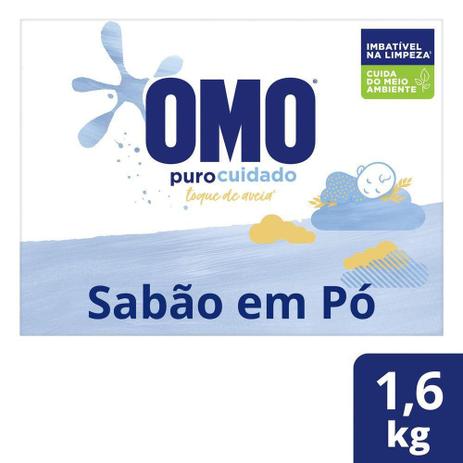 Lava-Roupas em Pó Omo Puro Cuidado 1,6kg Menor preço em Lava-Roupas em Pó Omo Puro Cuidado 1,6kg