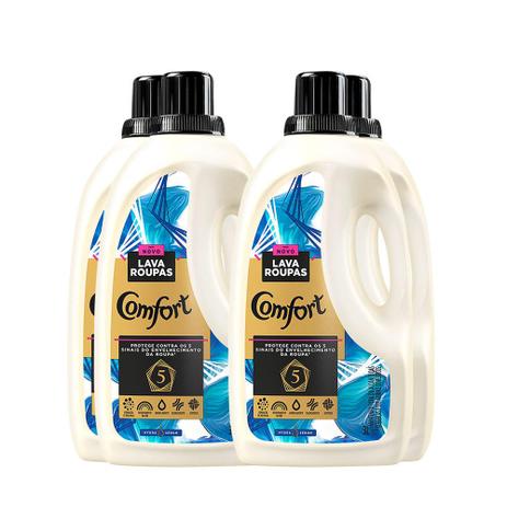 Lava Roupas Líquido Comfort Hydra Sérum 3L - 4 Un Menor preço em Lava Roupas Líquido Comfort Hydra Sérum 3L - 4 Un