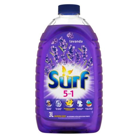 Lava-Roupas Líquido Surf 5 em 1 Lavanda Galão 3l Menor preço em Lava-Roupas Líquido Surf 5 em 1 Lavanda Galão 3l