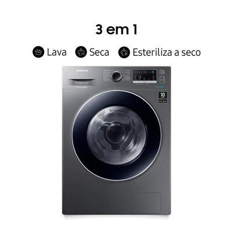 Lava & Seca 11 Kg Samsung Inox com 12 Programas de Lavagem - WD11M4453JX Menor preço em Lava & Seca 11 Kg Samsung Inox com 12 Programas de Lavagem - WD11M4453JX