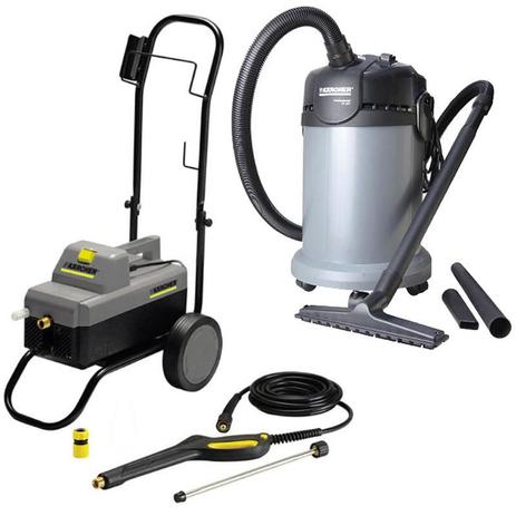 Lavadora Alta Pressão HD585 Prof. 1,5KW + Aspirador Pó e Líquido 1400W 20L NT20/1 KARCHER Menor preço em Lavadora Alta Pressão HD585 Prof. 1,5KW + Aspirador Pó e Líquido 1400W 20L NT20/1 KARCHER