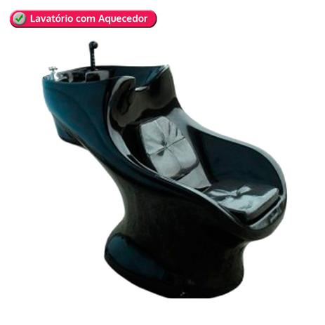 Lavatório Italiano Aries L33 Com Aquecedor Preto Menor preço em Lavatório Italiano Aries L33 Com Aquecedor Preto