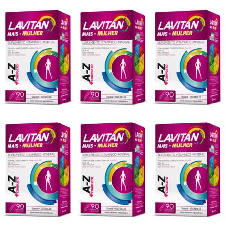 Lavitan Az Mais Mulher Suplemento Vitamínico C/90 (Kit C/06) Menor preço em Lavitan Az Mais Mulher Suplemento Vitamínico C/90 (Kit C/06)