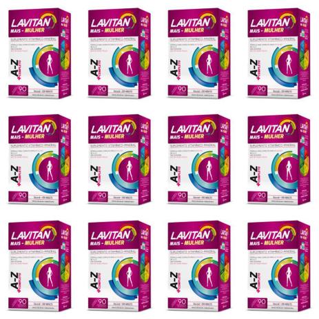 Lavitan Az Mais Mulher Suplemento Vitamínico C/90 (Kit C/12) Menor preço em Lavitan Az Mais Mulher Suplemento Vitamínico C/90 (Kit C/12)
