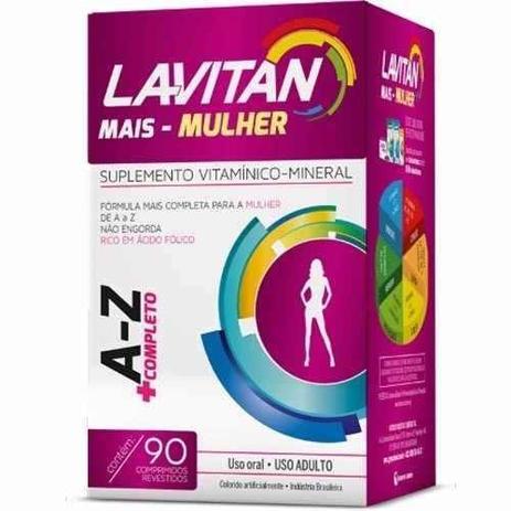 Lavitan Mais Mulher com ácido fólico - A-Z 90Cpr Energia Imunidade Cabelos e Unhas - Cimed Menor preço em Lavitan Mais Mulher com ácido fólico - A-Z 90Cpr Energia Imunidade Cabelos e Unhas - Cimed