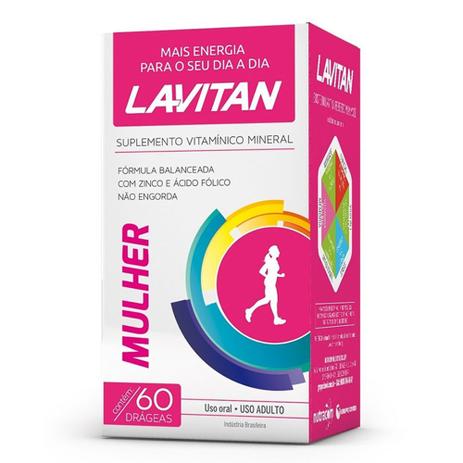 Lavitan Mulher com ácido fólico - Polivitamínico de A - Z. 60cps - Promoção Menor preço em Lavitan Mulher com ácido fólico - Polivitamínico de A - Z. 60cps - Promoção
