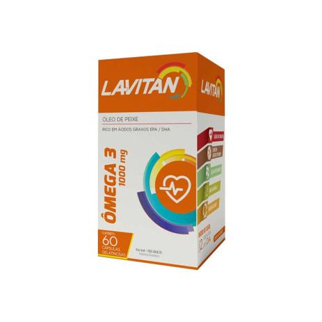 LAVITAN ÔMEGA 3 1000mg 60 CÁPSULAS - Cimed Menor preço em LAVITAN ÔMEGA 3 1000mg 60 CÁPSULAS - Cimed