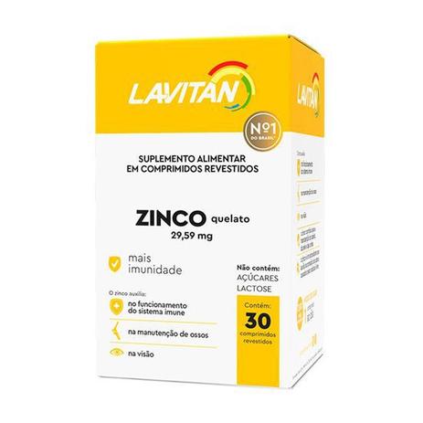 Lavitan Zinco Quelato com 30 Comprimidos Menor preço em Lavitan Zinco Quelato com 30 Comprimidos