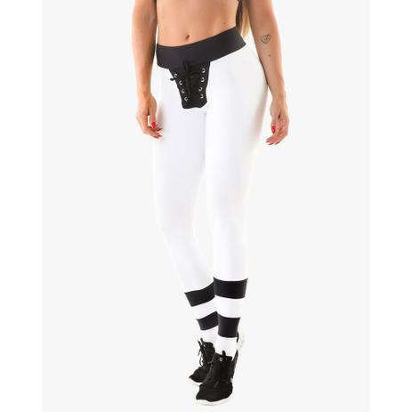 legging preta e branca
