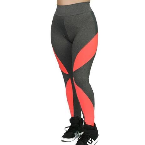 legging cinza com rosa