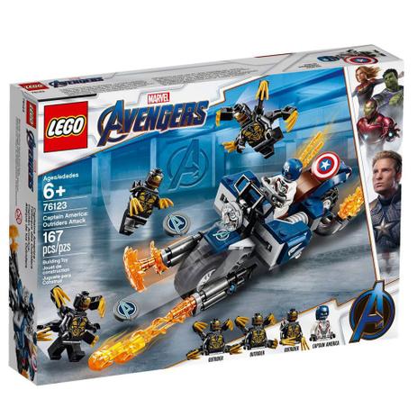 LEGO Avengers - Disney - Marvel - Ultimato - Capitão América Vs Outrider - 76123 Menor preço em LEGO Avengers - Disney - Marvel - Ultimato - Capitão América Vs Outrider - 76123
