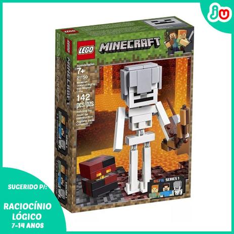 Lego Minecraft BigFig 21150 Esqueleto com Cubo Magma 142 pc Menor preço em Lego Minecraft BigFig 21150 Esqueleto com Cubo Magma 142 pc