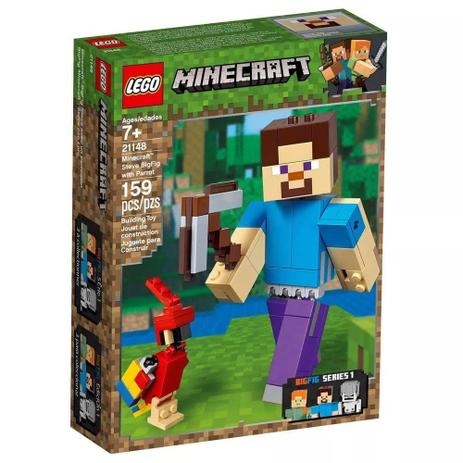 Lego Minecraft Grande Steve com Papagaio 21148 Menor preço em Lego Minecraft Grande Steve com Papagaio 21148