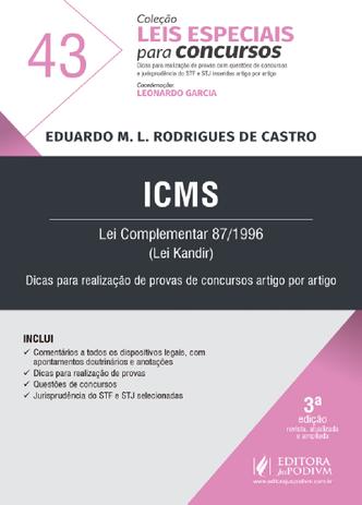 Leis Especiais para Concursos - Volume 43 - ICMS - 3ª Edição (2019) - Juspodivm Menor preço em Leis Especiais para Concursos - Volume 43 - ICMS - 3ª Edição (2019) - Juspodivm