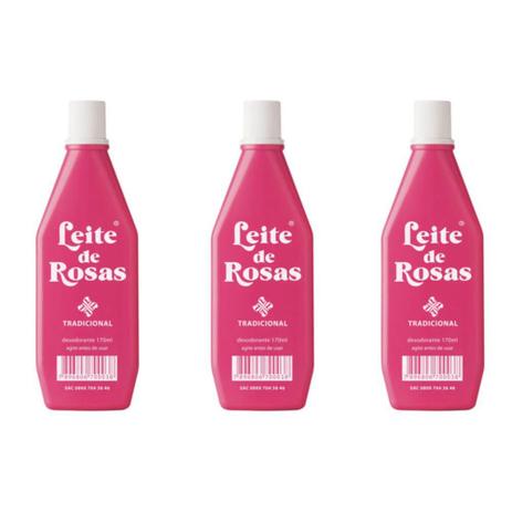 Leite De Rosas Desodorante 170ml (Kit C/03) Menor preço em Leite De Rosas Desodorante 170ml (Kit C/03)