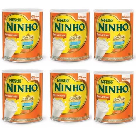 Leite em pó Ninho Zero Lactose Composto Lacteo 380gr - Kit com 06 - Nestlé Menor preço em Leite em pó Ninho Zero Lactose Composto Lacteo 380gr - Kit com 06 - Nestlé
