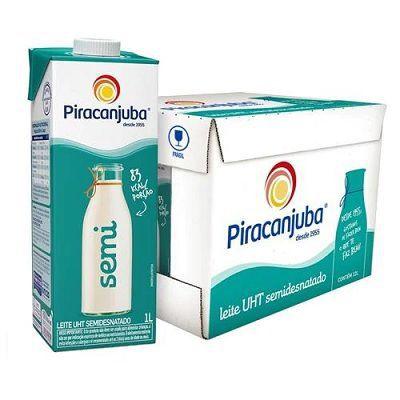 Leite UHT Semidesnatado 1L CX 12 UN Piracanjuba Menor preço em Leite UHT Semidesnatado 1L CX 12 UN Piracanjuba