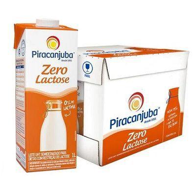 Leite UHT Semidesnatado Zero Lactose 1L CX 12 UN Piracanjuba Menor preço em Leite UHT Semidesnatado Zero Lactose 1L CX 12 UN Piracanjuba