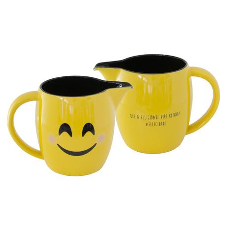 Leiteira Colonial Felicidade 750ml Cerâmica Amarela 153023G Mondoceram Menor preço em Leiteira Colonial Felicidade 750ml Cerâmica Amarela 153023G Mondoceram