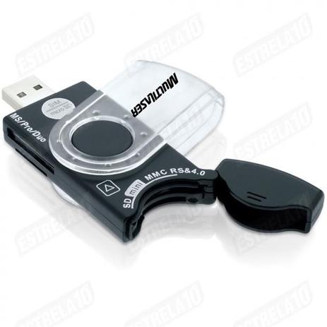Menor preço em Leitor De Cartão 38 Em 1 Usb Portátil Ac102 Multilaser