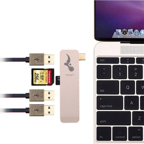 Leitor E Conector De Cartão Hub Usb 3.0 Para Usb-c 5 Em 1 Ideal Para Apple MacBook, Galaxy TabPro-S e Muitos Outros PCs Novos Tablets e Laptops Menor preço em Leitor E Conector De Cartão Hub Usb 3.0 Para Usb-c 5 Em 1 Ideal Para Apple MacBook, Galaxy TabPro-S e Muitos Outros PCs Novos Tablets e Laptops
