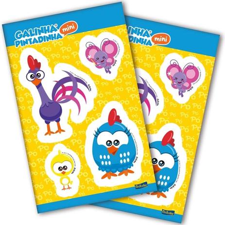 Lembrancinha Adesivo Especial Galinha Pintadinha Mini 3 Cartelas Festcolor - Festabox Menor preço em Lembrancinha Adesivo Especial Galinha Pintadinha Mini 3 Cartelas Festcolor - Festabox
