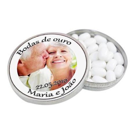 Lembrancinha Bodas de Ouro Latinha Com Balas - Mz decoraçoes e festas é boa?