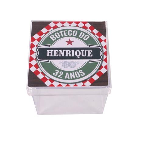 Menor preço em Lembrancinha Caixa Acrílica Personalizada Boteco Estilo Heineken - Aluá festas