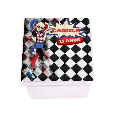 Lembrancinha Caixinha Acrílica Personalizada Arlequina - Aluá festas Menor preço em Lembrancinha Caixinha Acrílica Personalizada Arlequina - Aluá festas