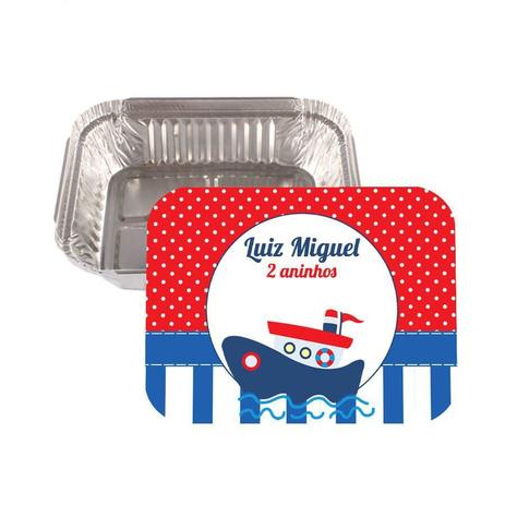 Lembrancinha Marmitinha Personalizada Marinheiro - Aluá festas Menor preço em Lembrancinha Marmitinha Personalizada Marinheiro - Aluá festas